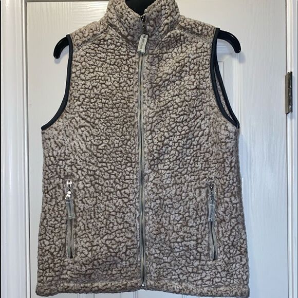 Women’s J. America Brown Fuzzy Vest size: Small - Picture 1 of 9